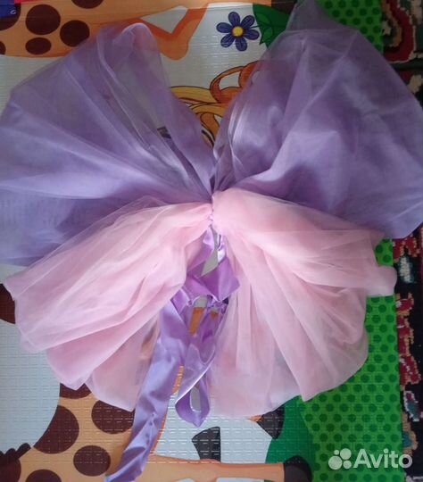 Ленты 2шт по 10м и фатин 2шт по 10м разных цветов