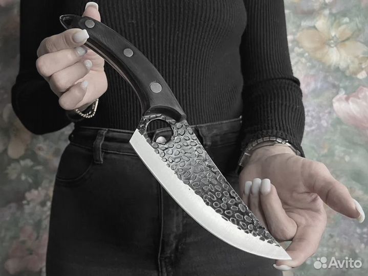 Нож охотничий кованый, шкуросъемный, нож для мяса