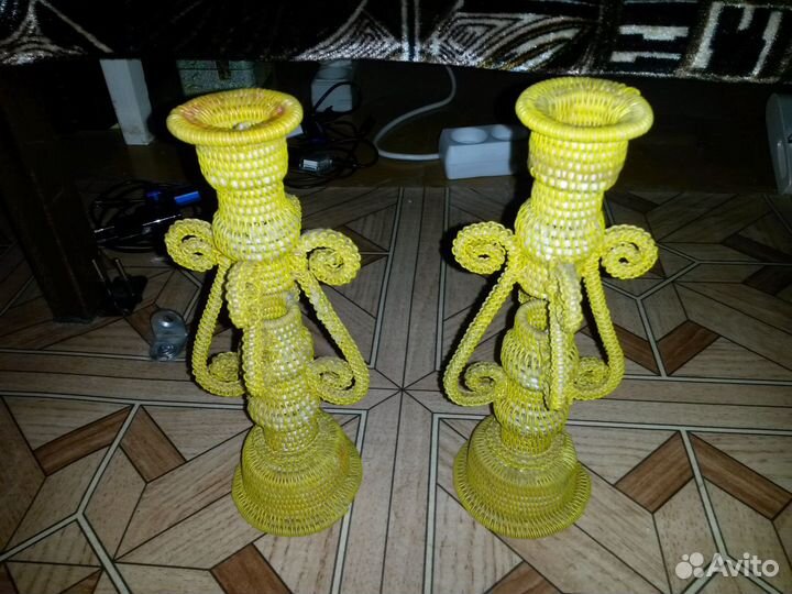 Подсвечники плетенные СССР