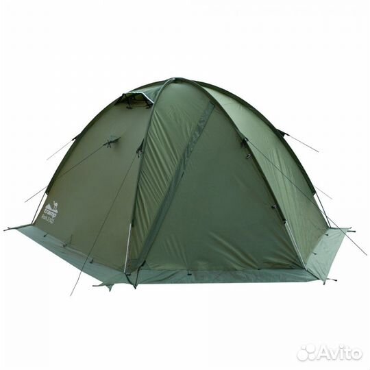 Палатка 3-х местная Tramp Rock 3 V2 зеленая