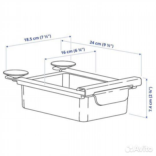 IKEA Klippkaktus органайзер полка для холодильника