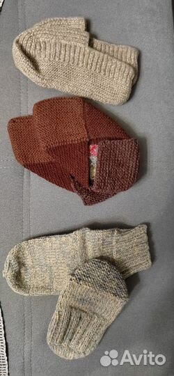 Носки шерстяные вязаные