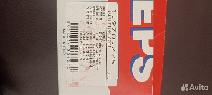 Катушка зажигания renault espace/laguna