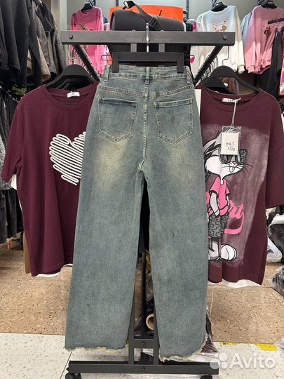 Джинсы багги женские