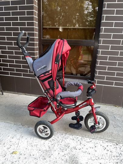 Велосипед детский трехколесный с ручкой