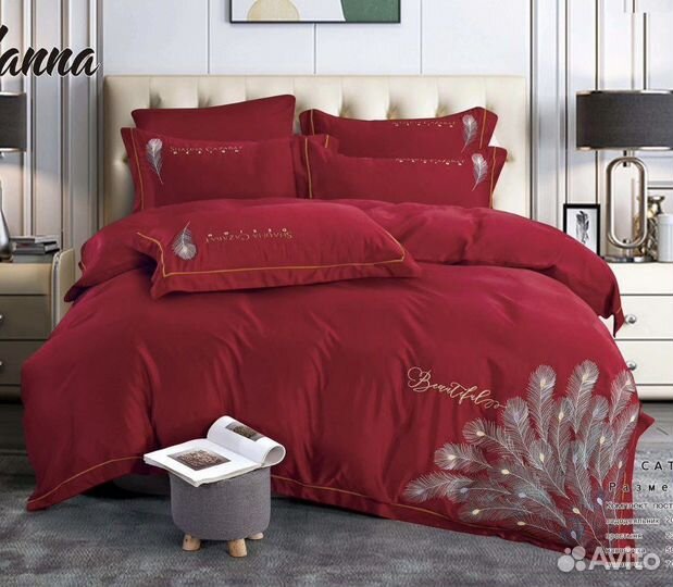 Постельное белье сатин евро Alanna в коробочке