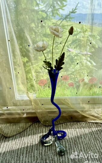 Ваза СССР цветное стекло