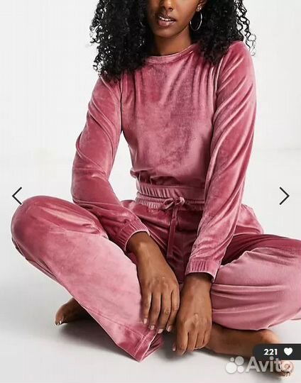 ASOS Розовый велюровый комплект одежды для дома