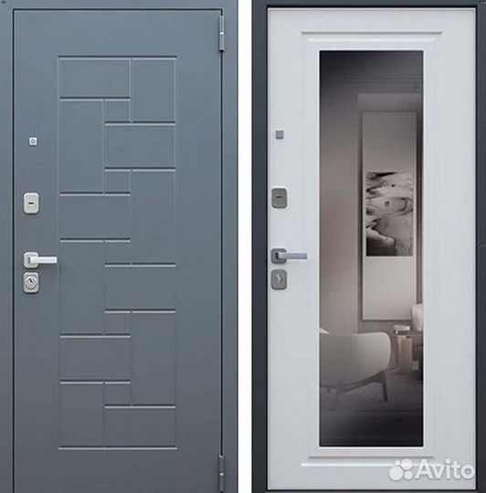 Дверь входная серая металлическая Арсенал