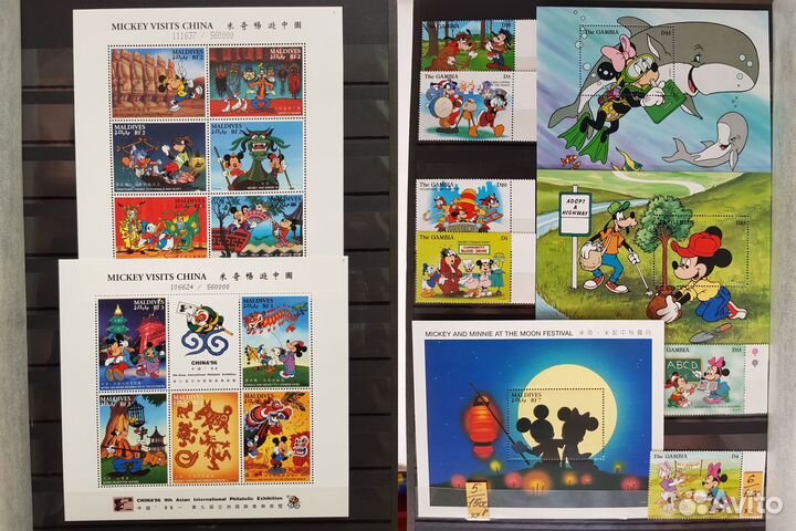 Марки. Дисней. Сказки. Мультфильмы Набор №3