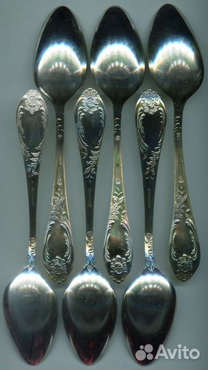 Набор мельхиоровых столовых ложек зiш