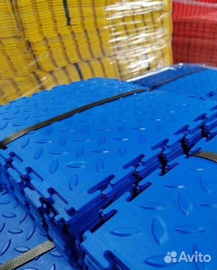 Модульная пвх плитка в автосервис / сто