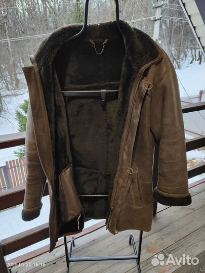 Дубленка натуральная мужская 48 размер