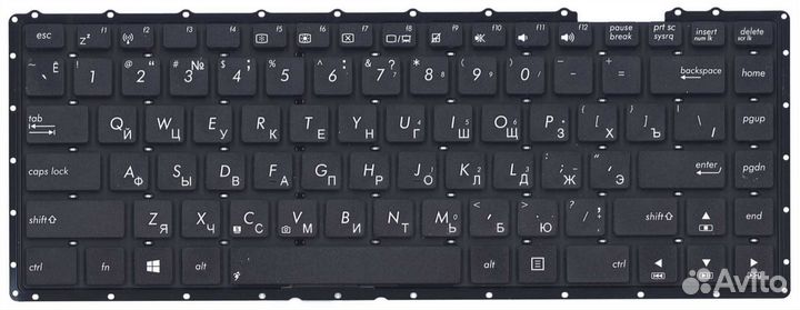 Клавиатура asus F450VB чёрная, OEM