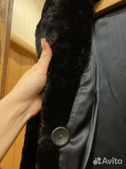 Шуба из натурального мутона