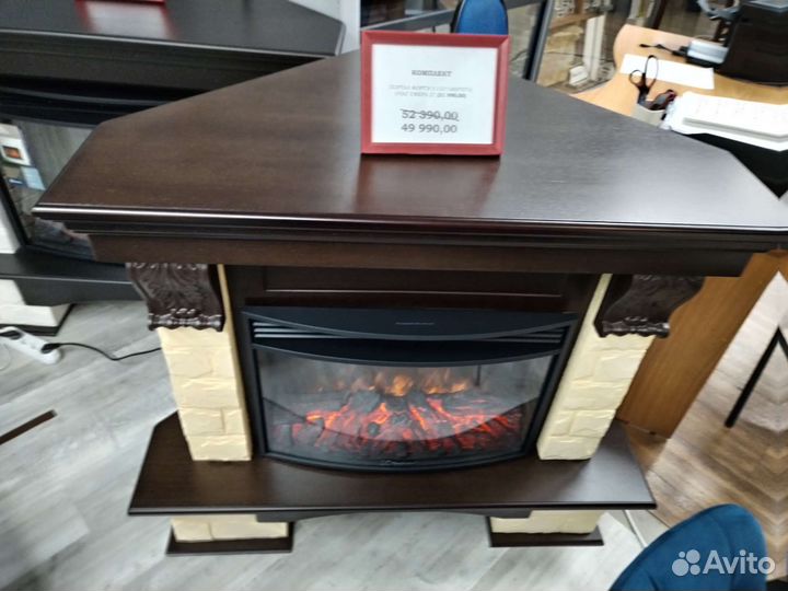 Угловой камин электрический