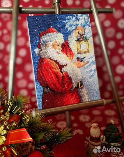 Картина вышитая крестом ручная работа