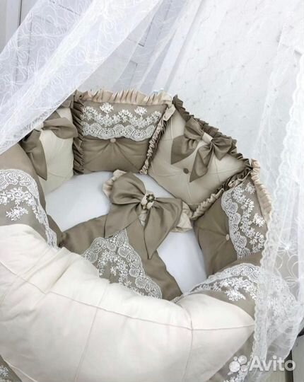 Комплект бортики в кроватку для новорожденных