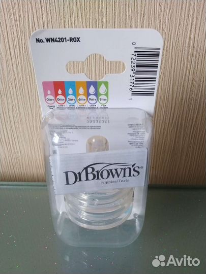 Dr Brown's Соски силиконовые 4 уровень 9+