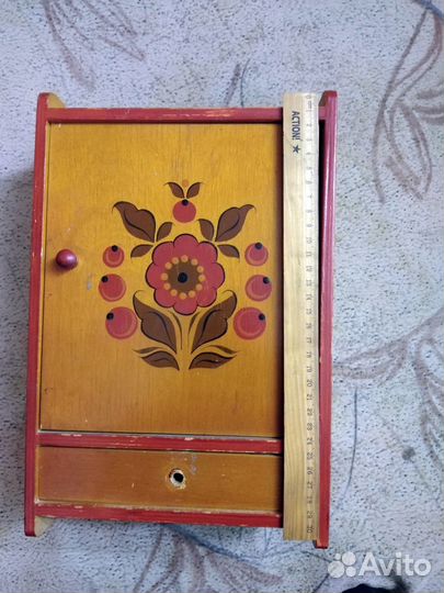 Аптечка деревянная настенная СССР Ручное пр-во