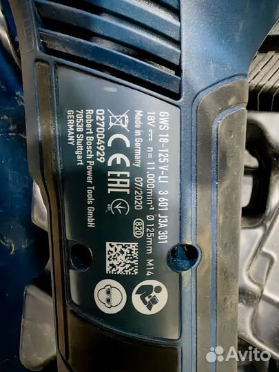 Bosch gws 18 125 v li