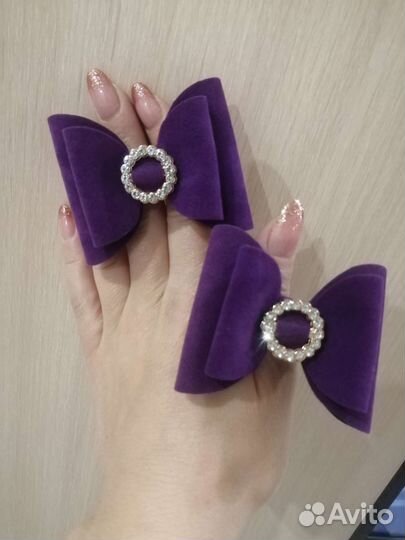 Бантики из замша