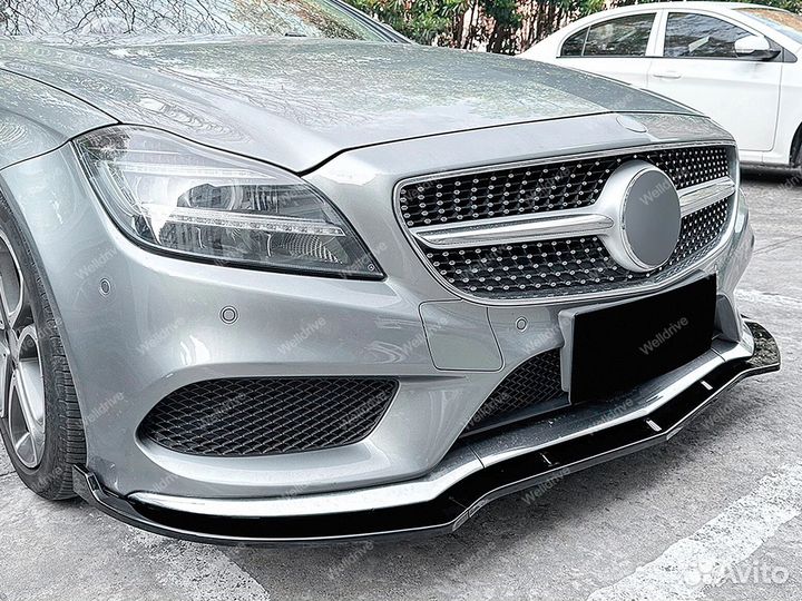 Сплиттер передний Mercedes CLS C218 AMG пакет