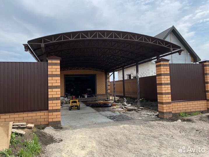 Навес мягкая кровля