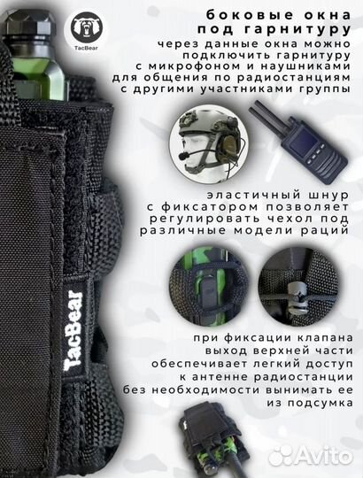 Подсумок чехол для рации детекторов бпла