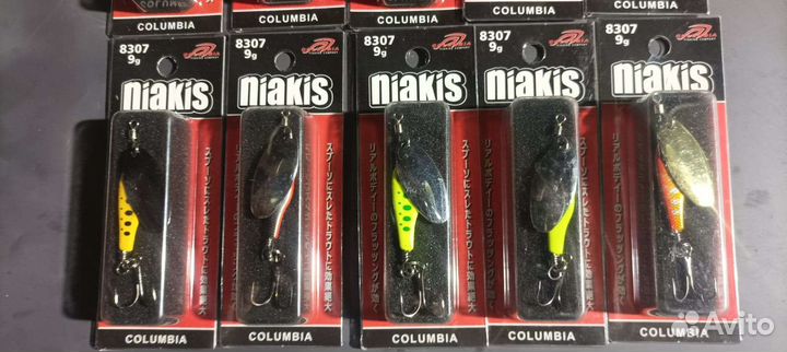 Блесна вращающаяся Niakis 10 штук 4,6, 9 граммов