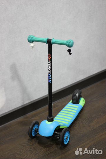 Самокат Y-Bike Glider Deluxe blue+kiwi