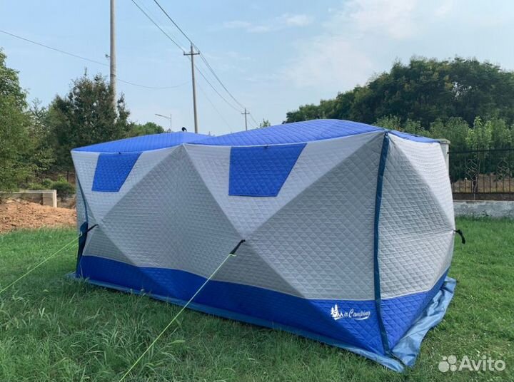 Зимняя палатка куб трехслойная 400х200