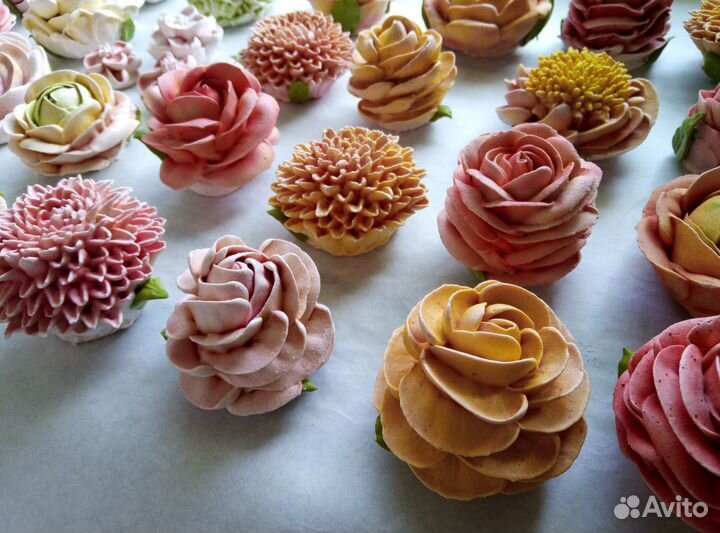 Изготовление зефирных цветов, букетов