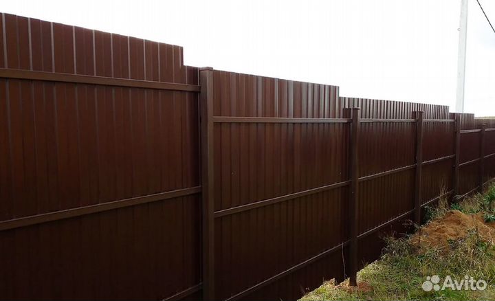 Забор из профлиста быстро