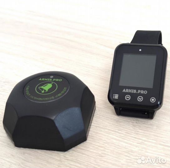 Кнопка вызова официанта модель Бургер и часы Элит