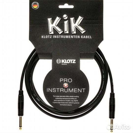 Кабель инструментальный Klotz kikkg1.5ppsw, 1,5м