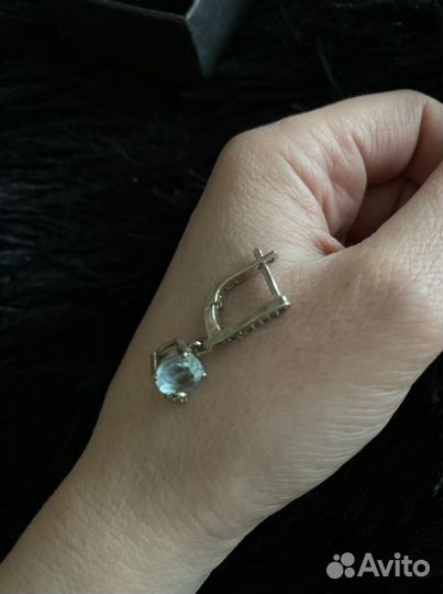 Серьги топаз