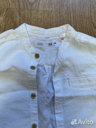 Рубашка белая Zara для мальчика