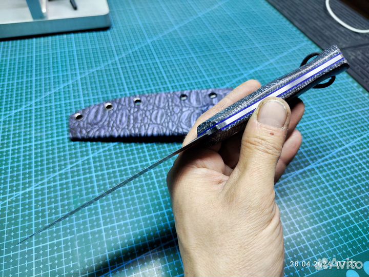 Нож ручной работы фултанг CPM 3V / микарта