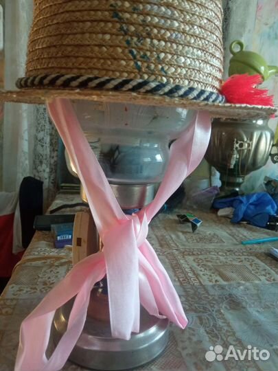 Соломенная шляпка детская