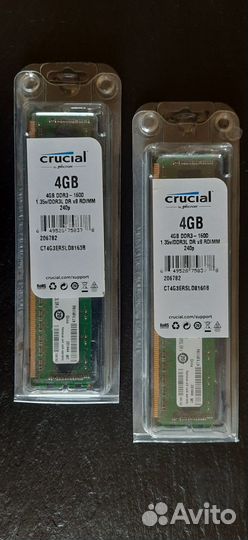 Память Crucial LV Registered 4 Гб DDR3 1600 мгц