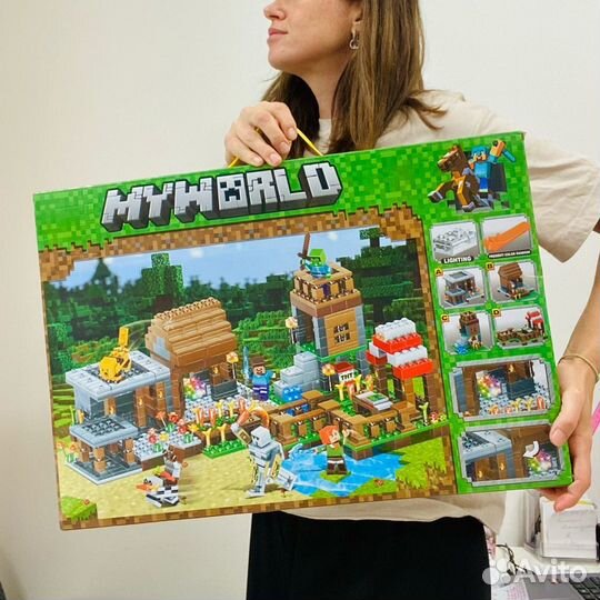 Lego Майнкрафт Деревня 778шт свет.детали