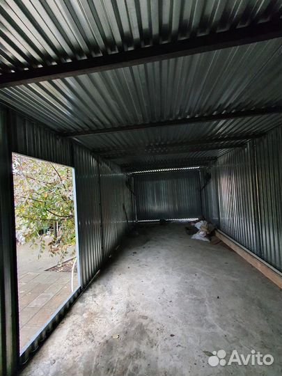 Гараж-ракушка из волнового профиля