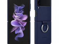 Чехол для Samsung Z Flip3 Silicone Cover Ring Navy