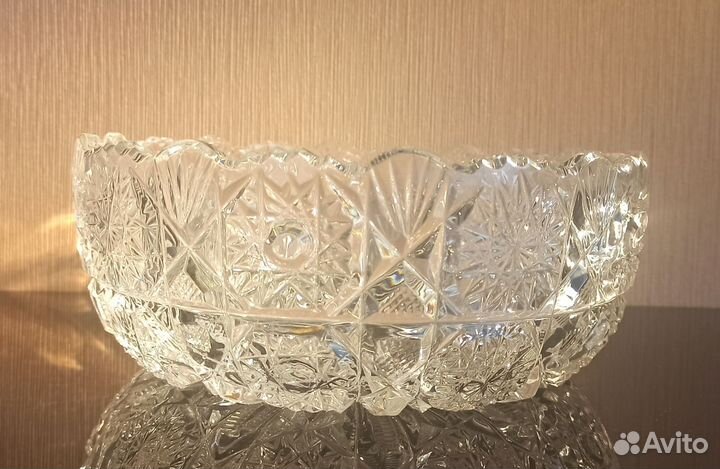 Салатник хрустальный СССР диаметр 21см