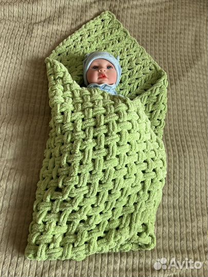 Плед коверт для новорожденных в коляску