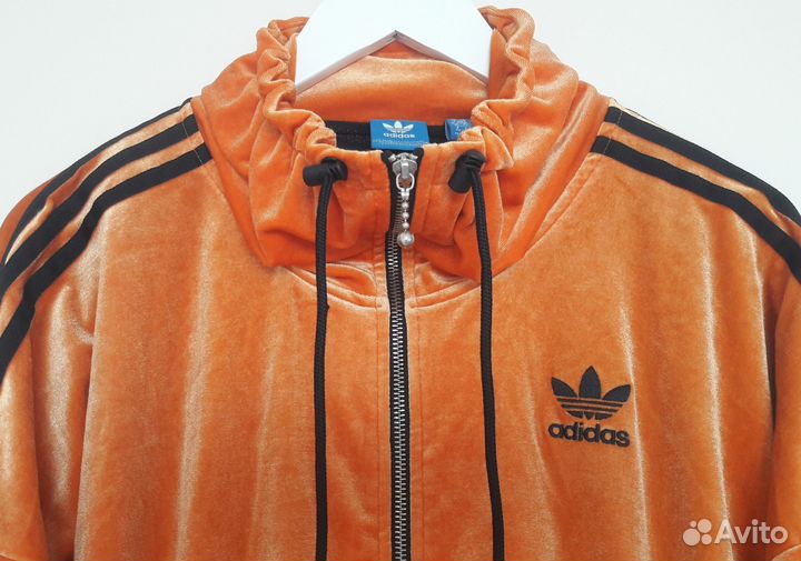 Винтажная велюровая кофта adidas