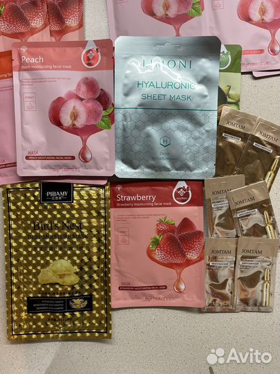 Маски для лица и корейский крем. Цена за все