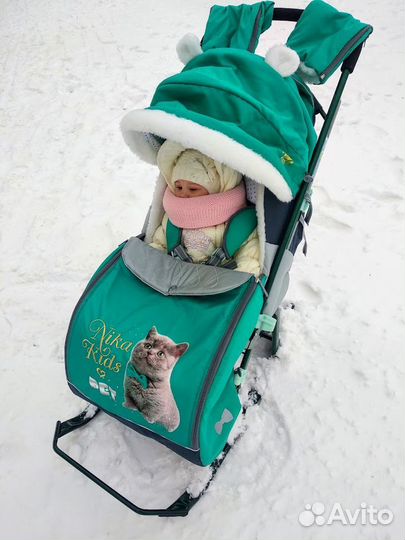 Санки-коляска Ника детям + велосипед 2х-колесный