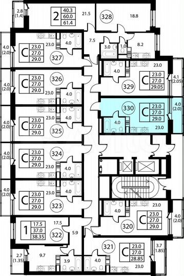 Квартира-студия, 29 м², 11/12 эт.